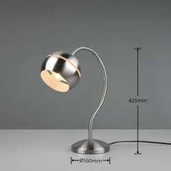 Lampe de table Trio-Leuchten Fletcher Nickel mat, 1 lumière