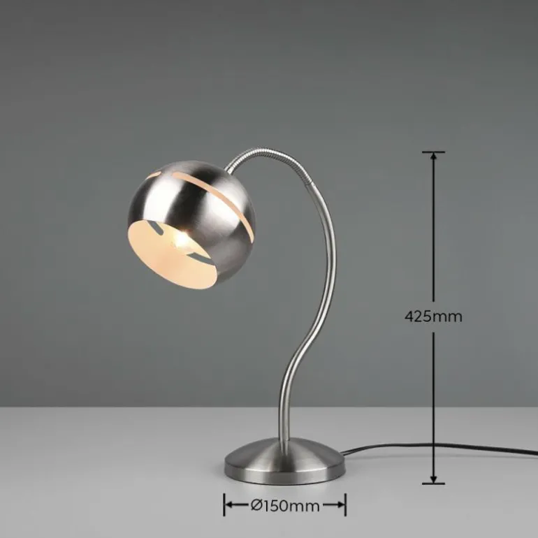 Lampe de table Trio-Leuchten Fletcher Nickel mat, 1 lumière