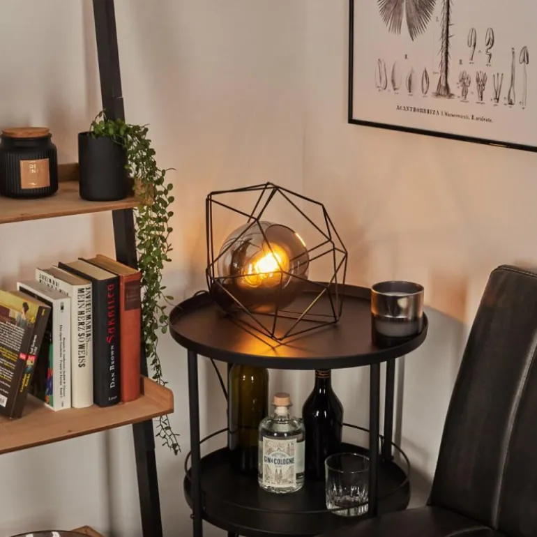 Lampe de table Uarau Noir, 1 lumière