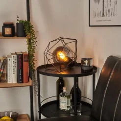 Lampe de table Uarau Noir, 1 lumière