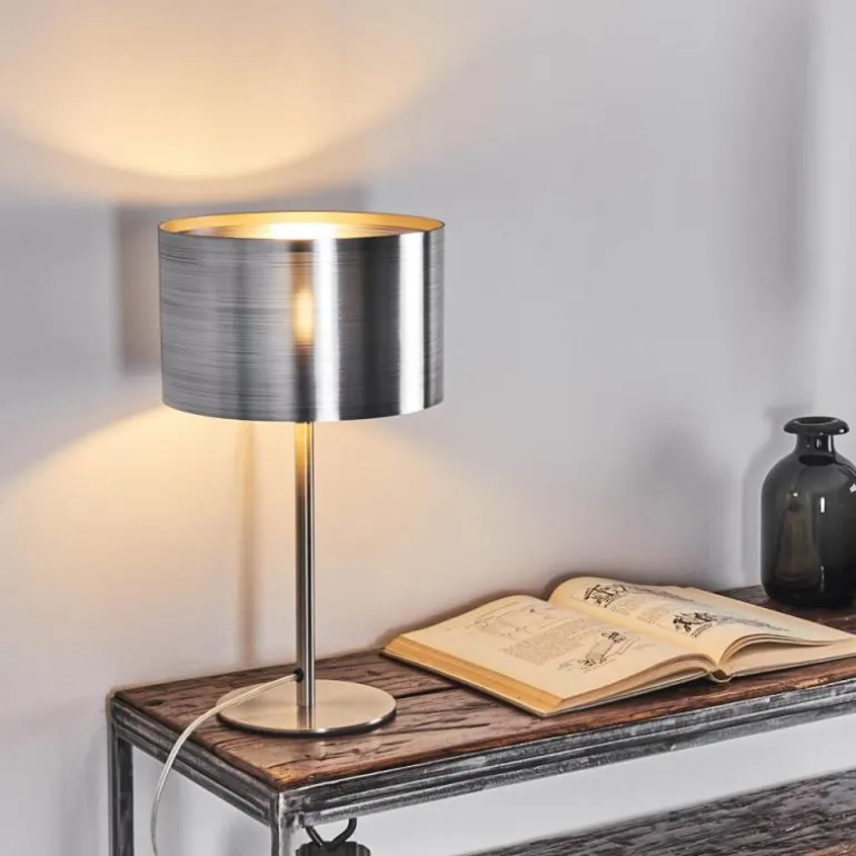 Lampe de table Volos Nickel mat, 1 lumière