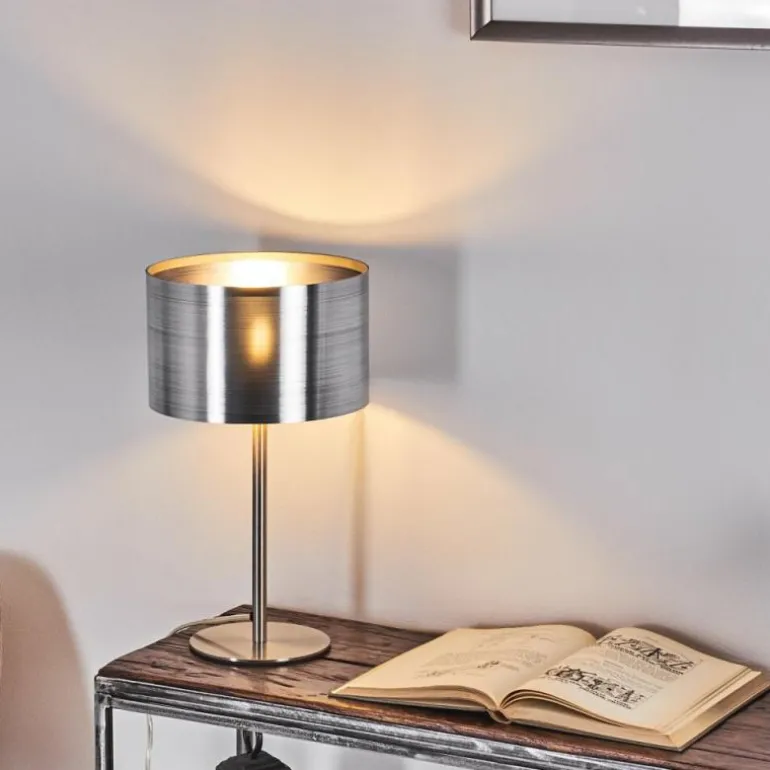 Lampe de table Volos Nickel mat, 1 lumière