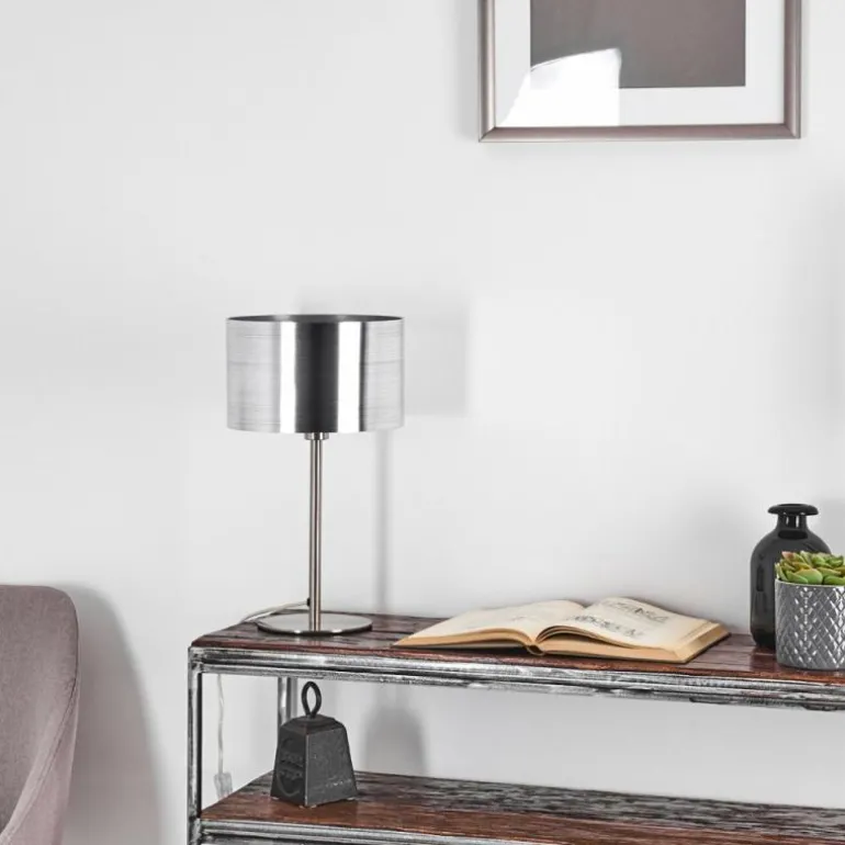 Lampe de table Volos Nickel mat, 1 lumière