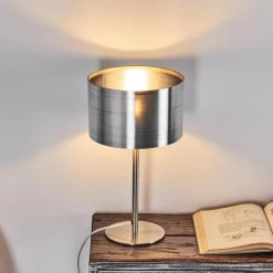 Lampe de table Volos Nickel mat, 1 lumière
