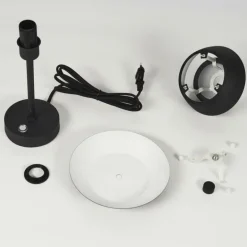 Lampe de table Wacissa Noir, 1 lumière, Changeur de couleurs