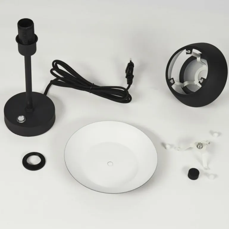 Lampe de table Wacissa Noir, 1 lumière, Changeur de couleurs