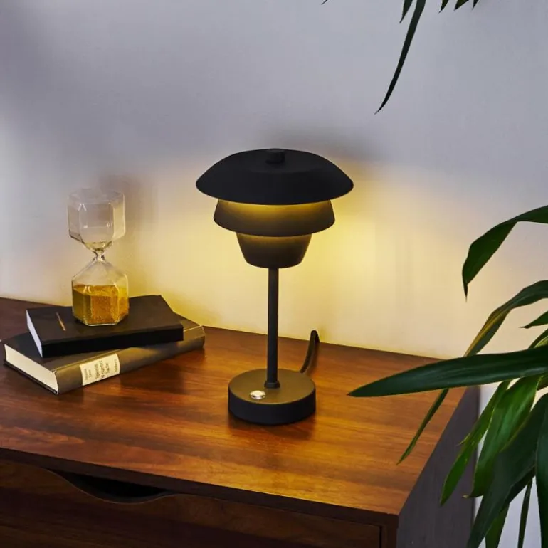 Lampe de table Wacissa Noir, 1 lumière, Changeur de couleurs