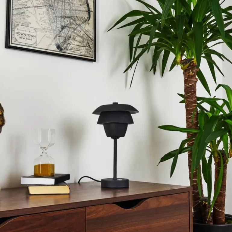 Lampe de table Wacissa Noir, 1 lumière, Changeur de couleurs