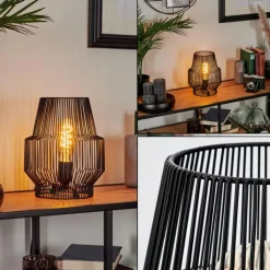 Lampe de table Wemude Noir, 1 lumière