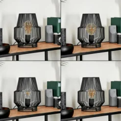 Lampe de table Wemude Noir, 1 lumière