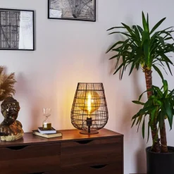 Lampe de table Yachats Noir, 1 lumière