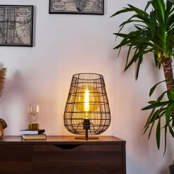 Lampe de table Yachats Noir, 1 lumière