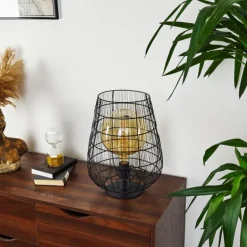 Lampe de table Yachats Noir, 1 lumière