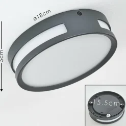 Lampe d'extérieur Chiavari LED Anthracite, 1 lumière