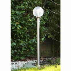 Lampe d'extérieur Globo BOWLE II Acier inoxydable, Transparent, 1 lumière