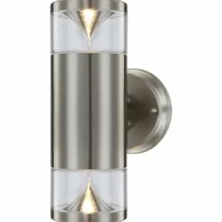 Lampe d'extérieur Globo CARME LED Acier inoxydable, 2 lumières