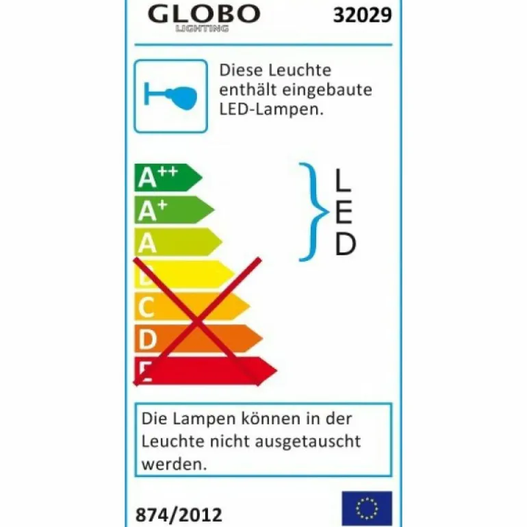 Lampe d'extérieur Globo CARME LED Acier inoxydable, 2 lumières