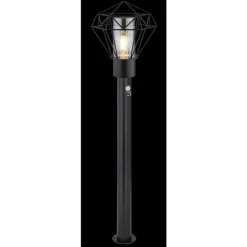 Lampe d'extérieur Globo HORACE Noir, 1 lumière, Détecteur de mouvement