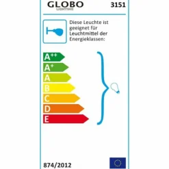 Lampe d'extérieur Globo MIAMI Acier inoxydable, Transparent, 1 lumière
