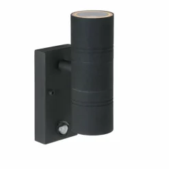 Lampe d'extérieur Lucide ARNE Noir, 2 lumières, Détecteur de mouvement