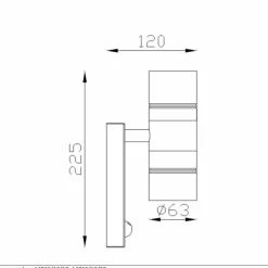 Lampe d'extérieur Lucide ARNE Noir, 2 lumières, Détecteur de mouvement