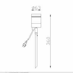 Lampe d'extérieur Lucide ARNE Chrome, 1 lumière