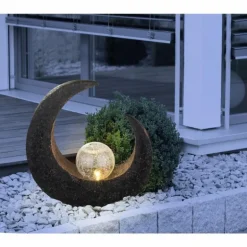 lampe extérieure Globo MOND LED Brun, 1 lumière