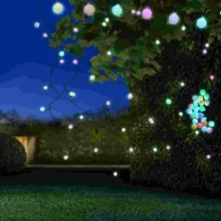 lampe extérieure Globo NIRVANA LED Noir, 25 lumières, Changeur de couleurs