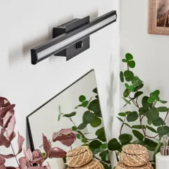 lampe miroir Aspers LED Noir, 1 lumière