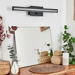 lampe miroir Aspers LED Noir, 1 lumière