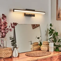 lampe miroir Aspers LED Noir, 1 lumière