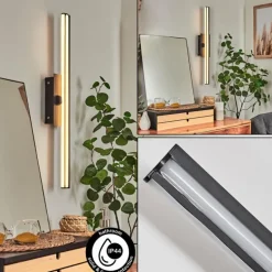 lampe miroir Aspers LED Noir, 1 lumière