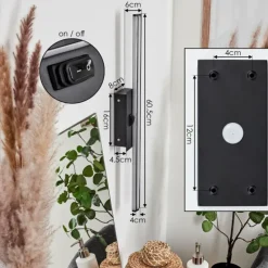 lampe miroir Aspers LED Noir, 1 lumière