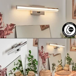 lampe miroir Aspers LED Chrome, 1 lumière