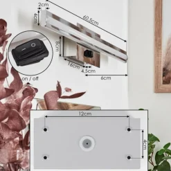 lampe miroir Aspers LED Chrome, 1 lumière