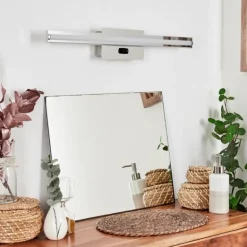 lampe miroir Aspers LED Chrome, 1 lumière