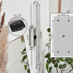 lampe miroir Aspers LED Chrome, 1 lumière