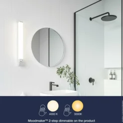 lampe miroir Nordlux SJAVER LED Blanc, 1 lumière