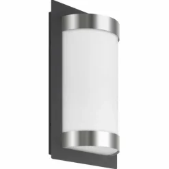 Lampe murale d'extérieur LCD Acier inoxydable, Noir, 1 lumière