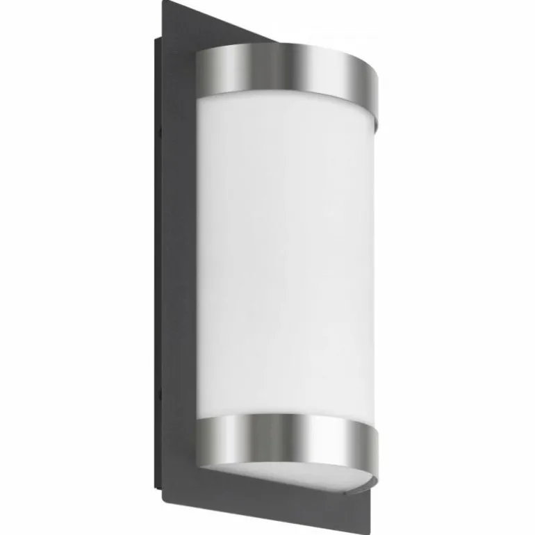 Lampe murale d'extérieur LCD Acier inoxydable, Noir, 1 lumière, Détecteur de mouvement