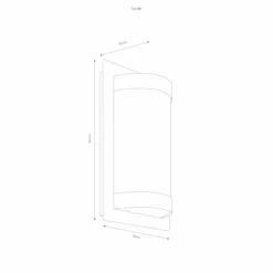 Lampe murale d'extérieur LCD LED Acier inoxydable, Noir, 1 lumière, Détecteur de mouvement