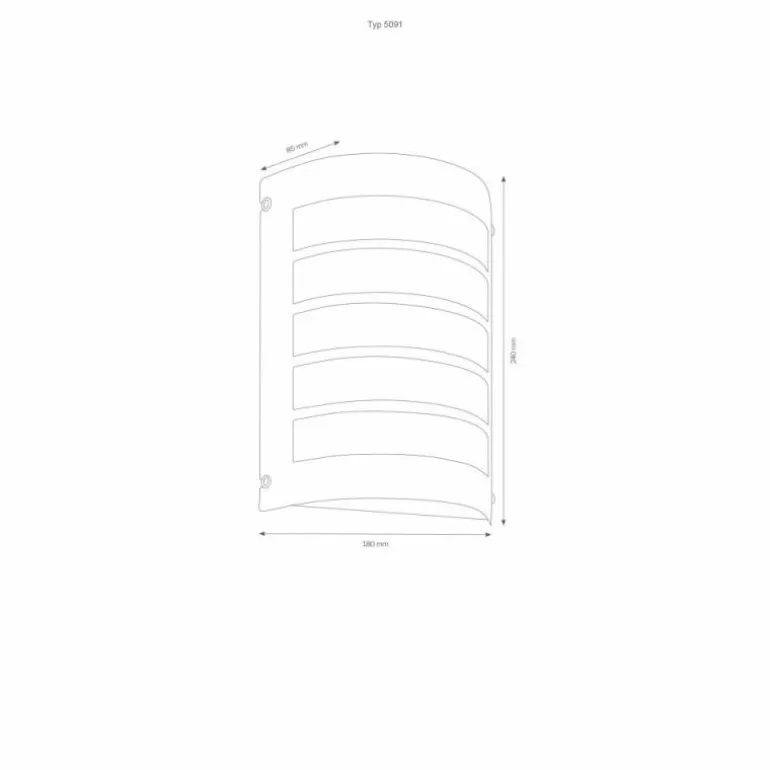 Lampe murale d'extérieur LCD Acier inoxydable, 1 lumière