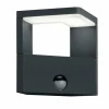 Lampe murale d'extérieur Trio Ganges LED Anthracite, 1 lumière, Détecteur de mouvement