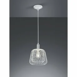 Lampe pendante Trio Sanna Chrome, Blanc, 1 lumière