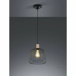 Lampe pendante Trio Sanna Cuivre, Noir, 1 lumière