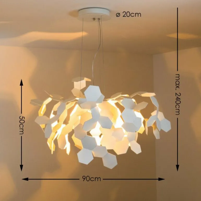 Lampe pendante Zavaluce Andromeda Blanc, 1 lumière