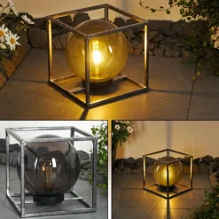 lampe solaire Albuquerque LED Argenté, 1 lumière