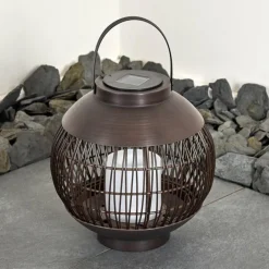 lampe solaire Aosta LED Brun, 1 lumière