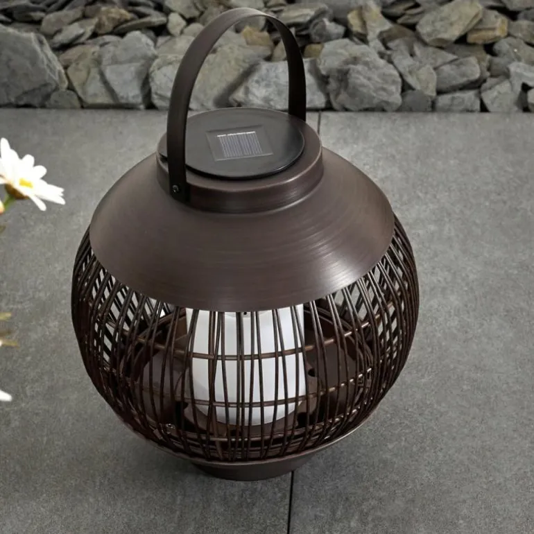 lampe solaire Aosta LED Brun, 1 lumière