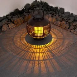 lampe solaire Aosta LED Brun, 1 lumière